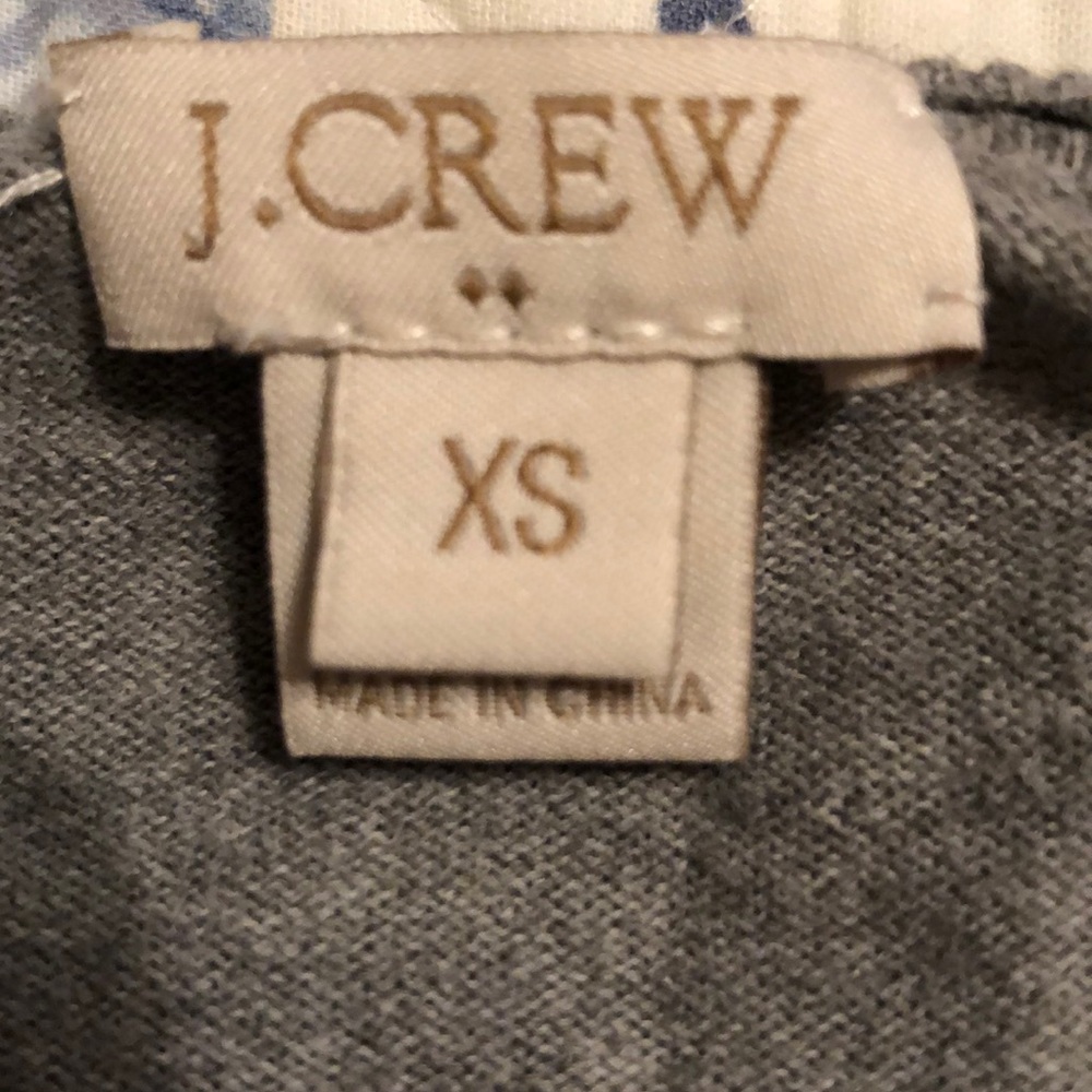 J. Crew gray cotton v-neck sweater - Picture 2 of 2